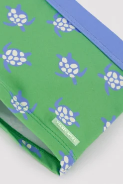 Bañador bóxer bebé estampado tortugas verde
