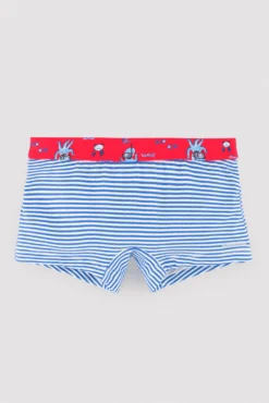 Bañador bóxer estampado pulpos y rayas