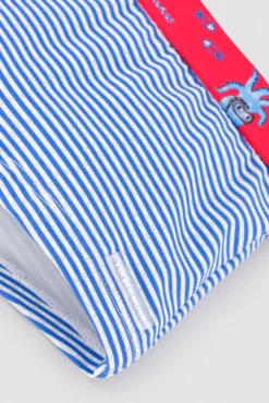 Bañador bóxer estampado pulpos y rayas