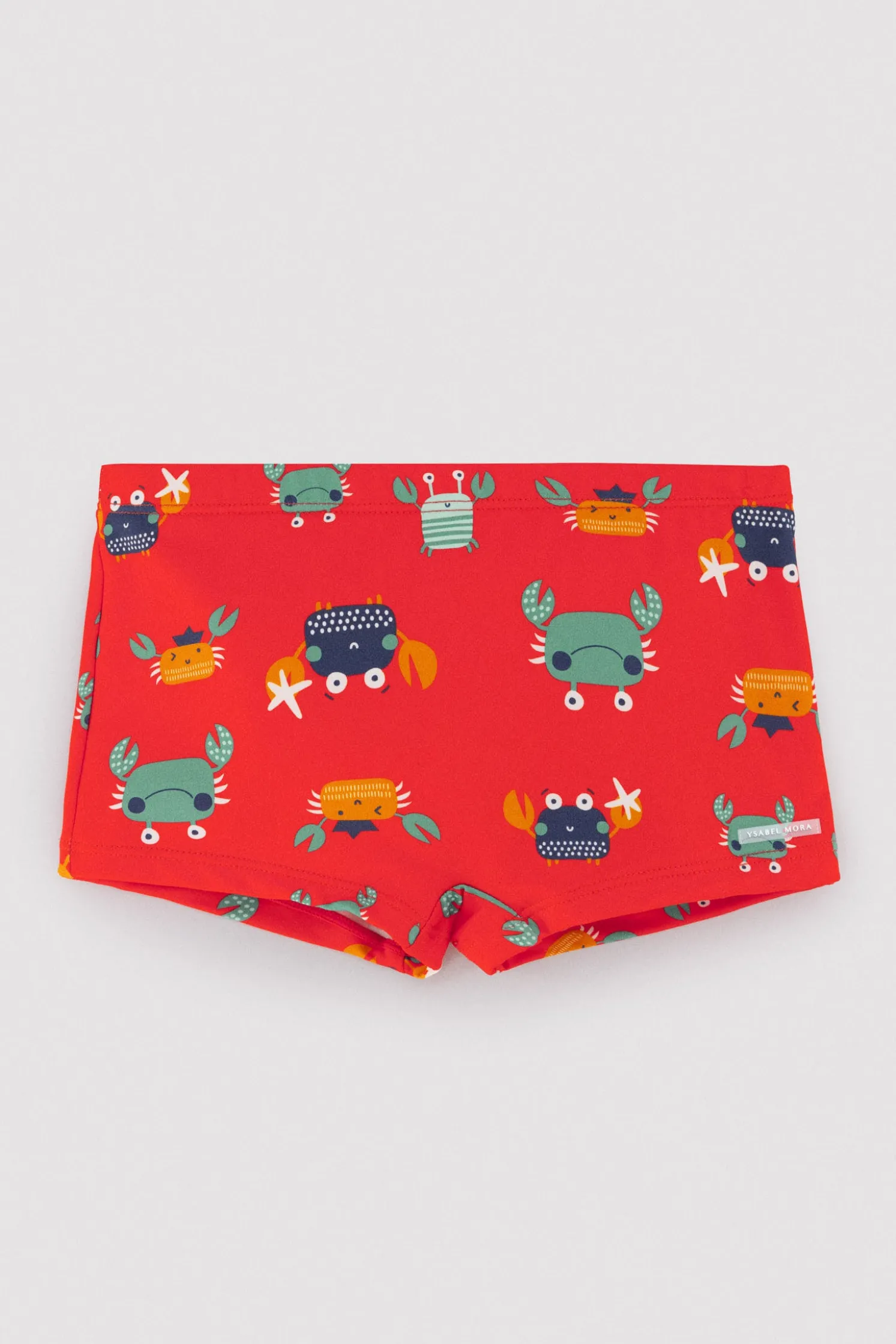 Bañador bóxer niño estampado cangrejos rojo
