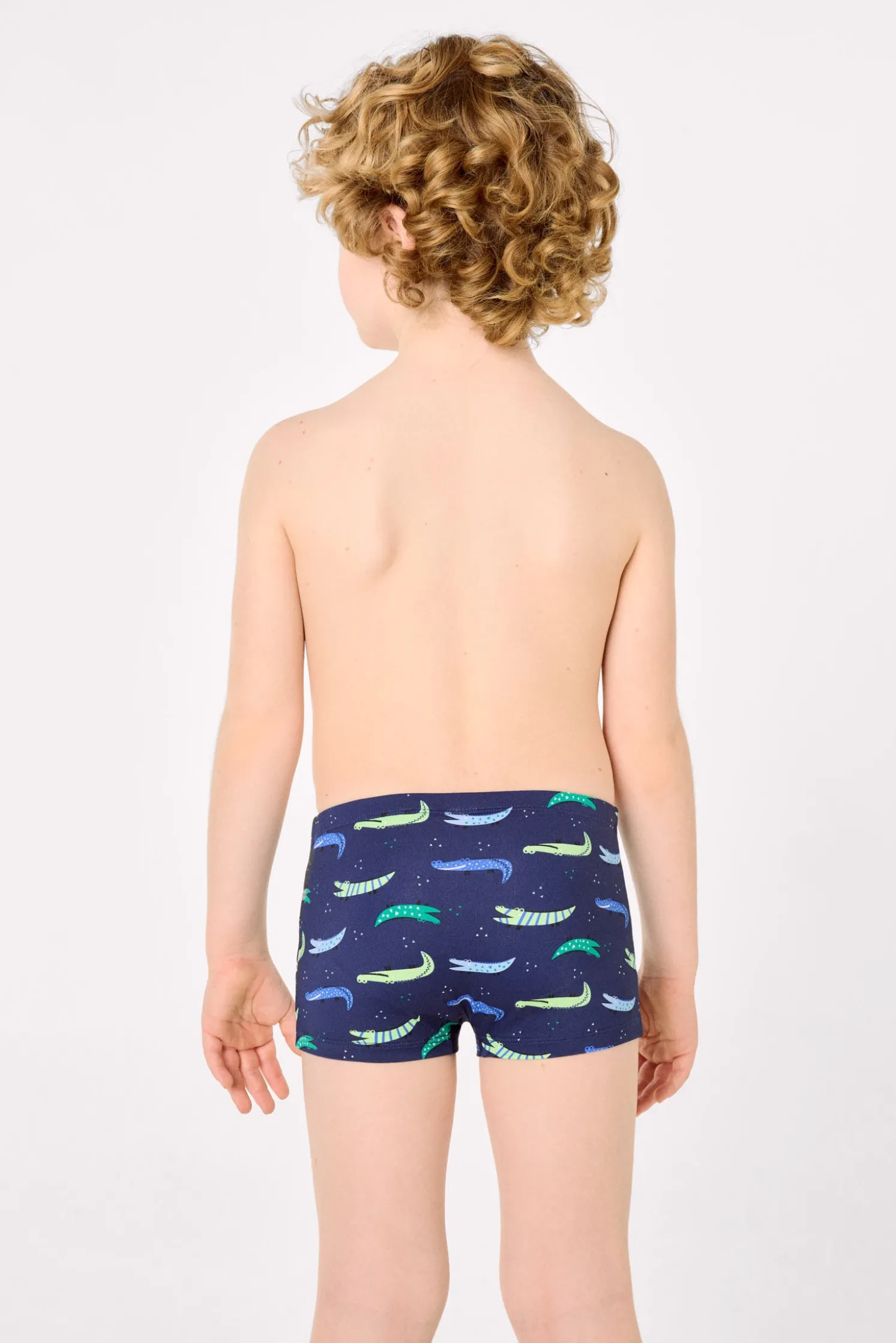 Bañador bóxer niño estampado cocodrilos