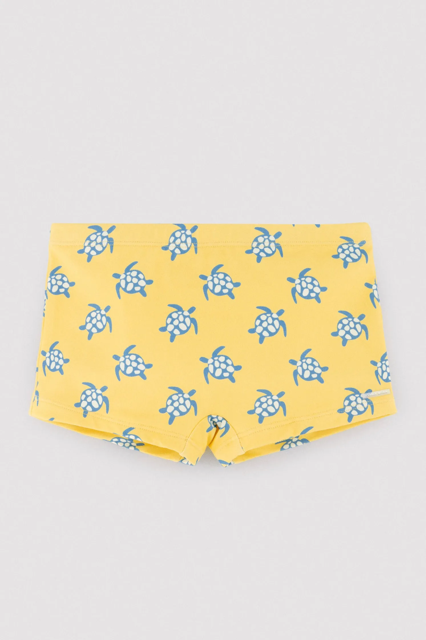 Bañador bóxer niño estampado tortugas amarillo