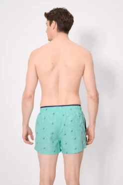 Bañador corto estampado bicicletas verde