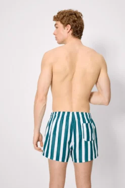 Bañador corto estampado rayas anchas