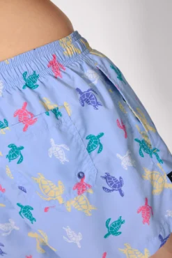 Bañador corto estampado tortugas multicolor