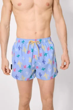 Bañador corto estampado tortugas multicolor