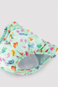 Bañador culetín antifugas bebé estampado fauna marina