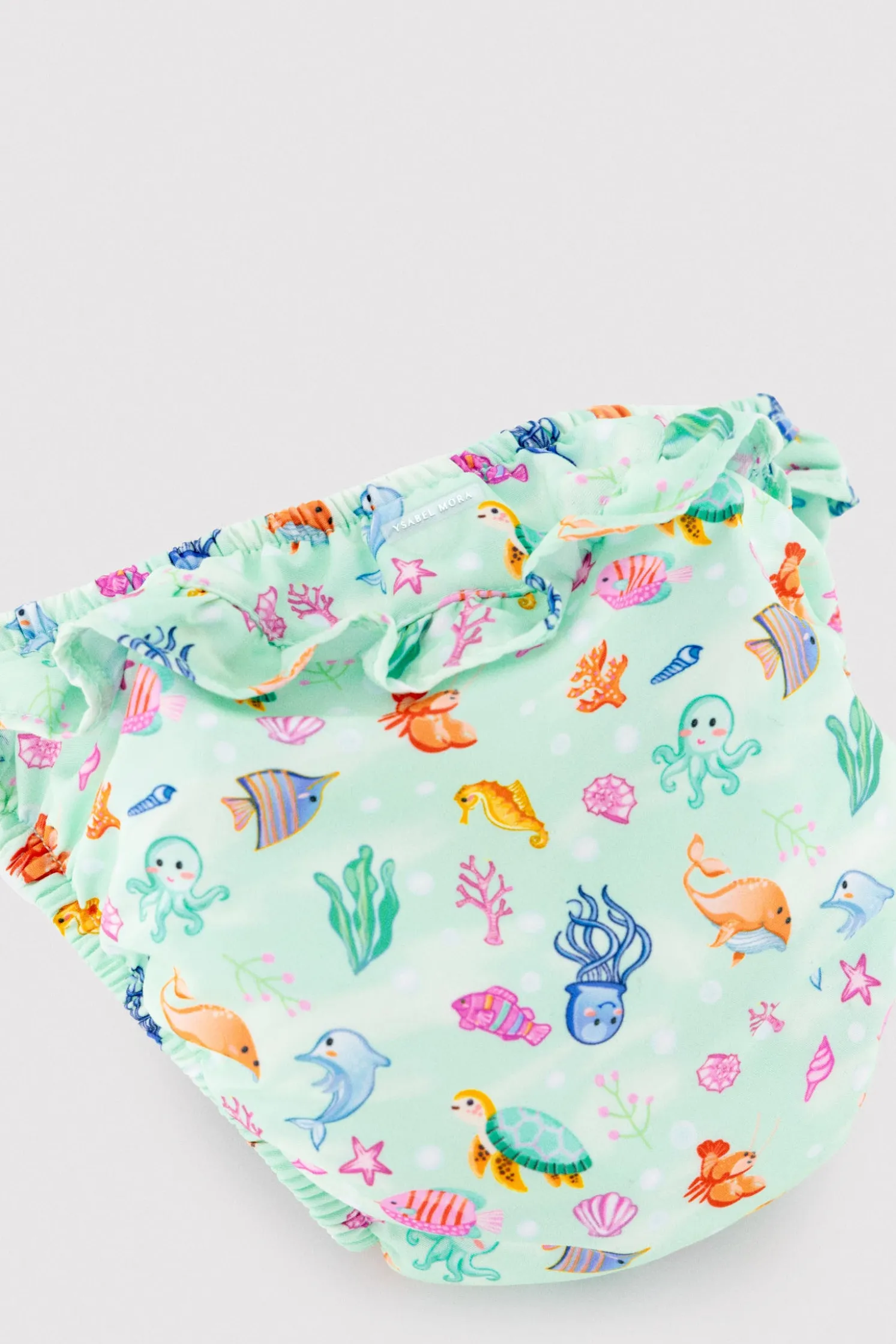 Bañador culetín antifugas bebé estampado fauna marina