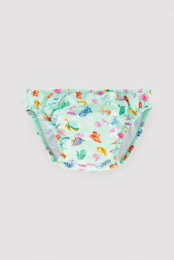 Bañador culetín antifugas bebé estampado fauna marina