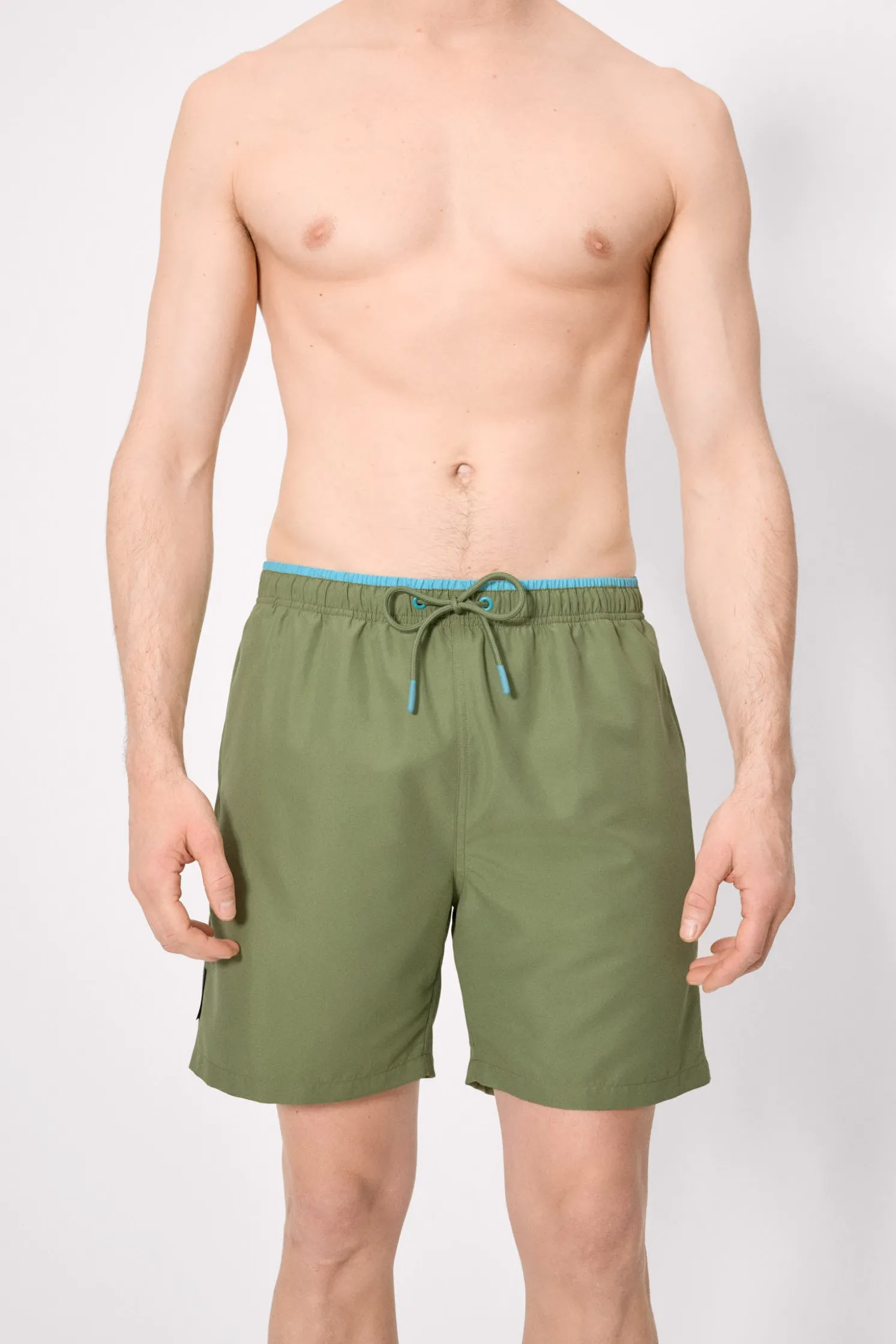 Bañador largo básico verde