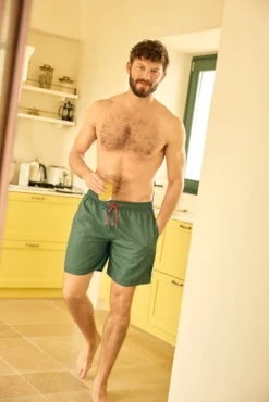 Bañador largo estampado étnico verde
