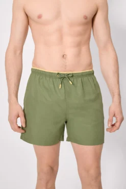 Bañador medio básico verde