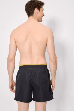 Bañador medio detalle cintura negro