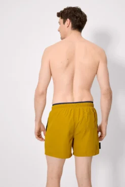 Bañador medio detalle cintura mostaza