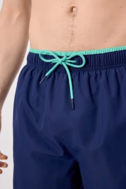 Bañador medio detalle cintura básico marino