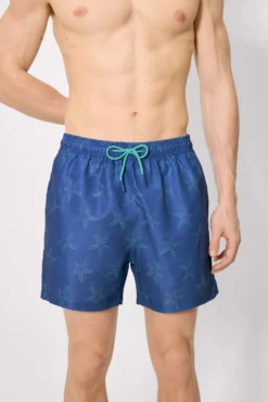 Bañador medio estampado estrellas mar azul