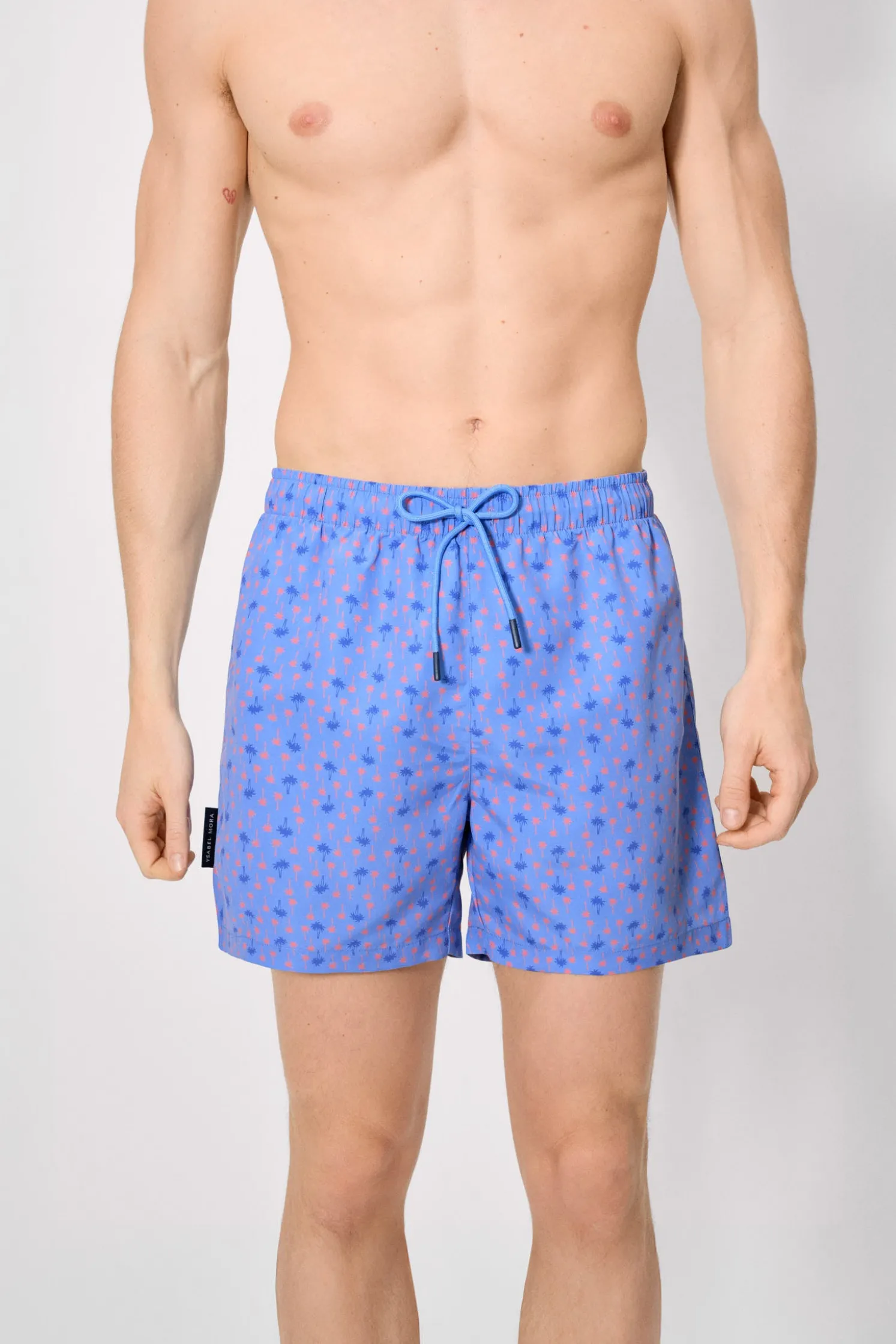 Bañador medio estampado palmeras