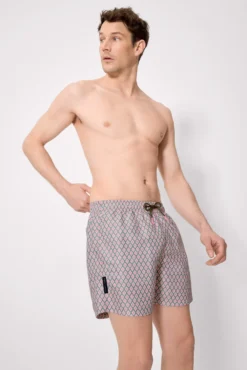 Bañador medio estampado étnico multicolor