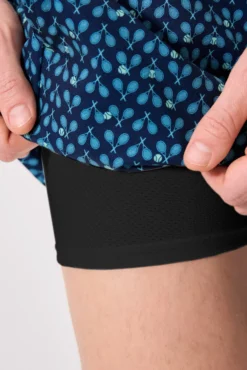 Bañador medio malla interior antirroce estampado raquetas