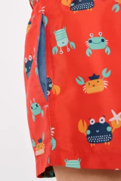 Bañador niño corto estampado cangrejos multicolor