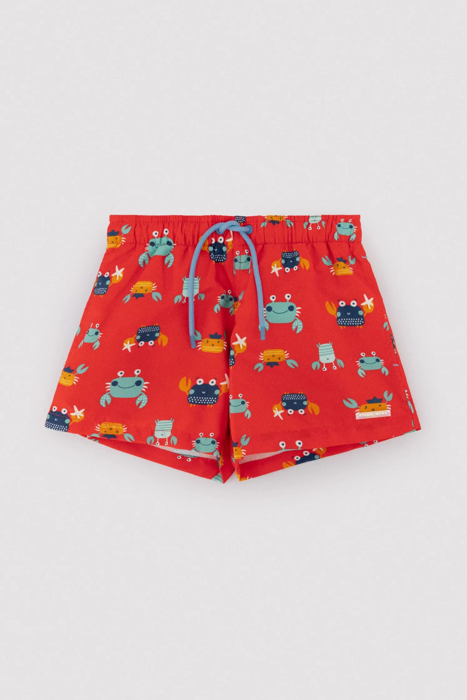 Bañador niño corto estampado cangrejos multicolor