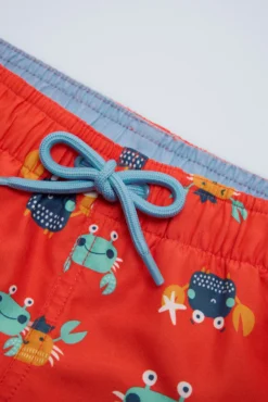 Bañador niño corto estampado cangrejos multicolor