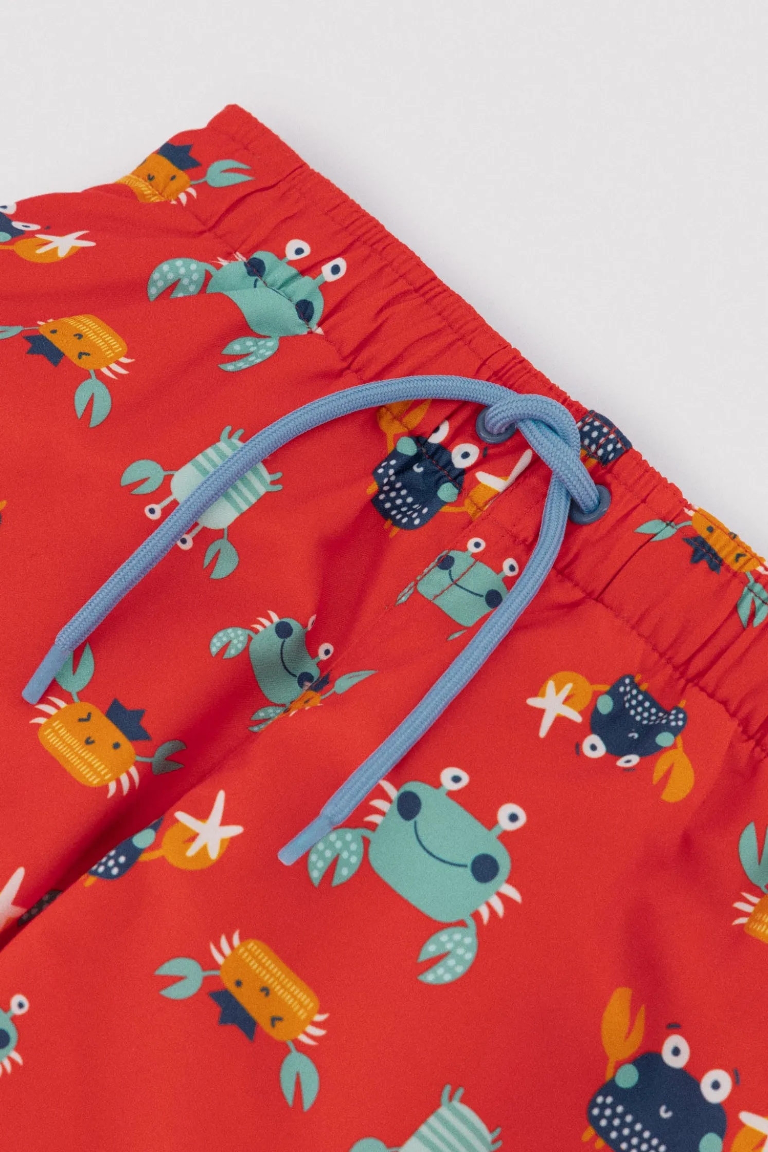 Bañador niño corto estampado cangrejos multicolor