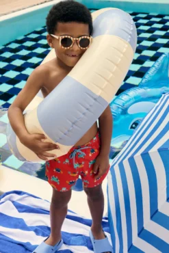 Bañador niño corto estampado cangrejos multicolor
