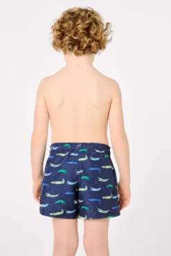 Bañador niño corto estampado cocodrilos multicolor