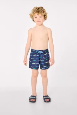 Bañador niño corto estampado cocodrilos multicolor