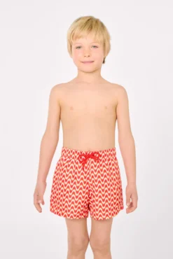 Bañador niño corto estampado étnico multicolor