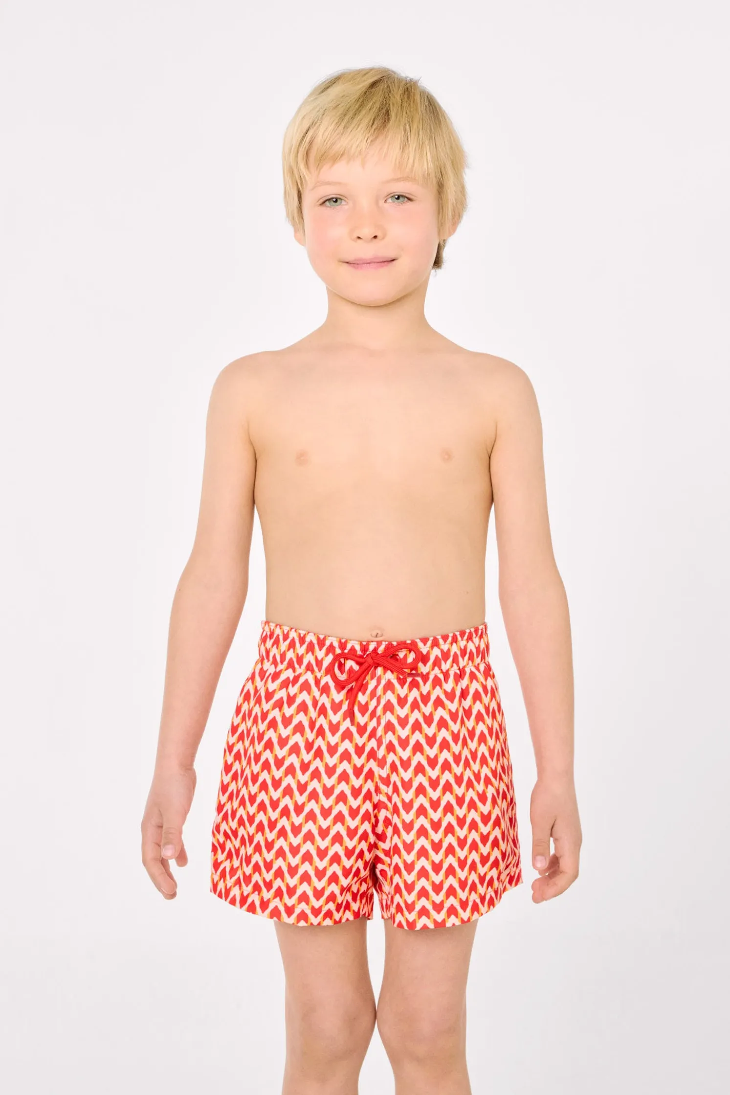Bañador niño corto estampado étnico multicolor