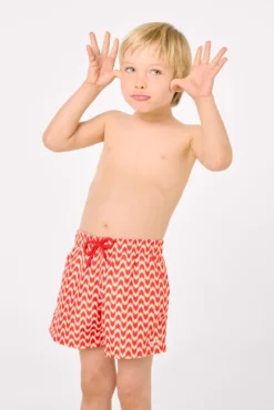 Bañador niño corto estampado étnico multicolor