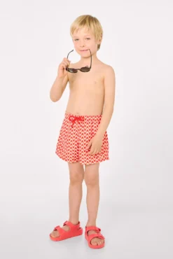 Bañador niño corto estampado étnico multicolor