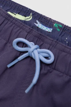 Bañador niño corto forro contraste marino