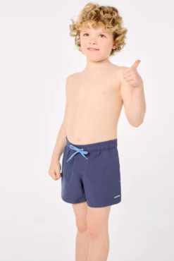 Bañador niño corto forro contraste marino