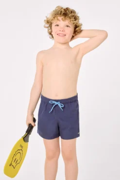 Bañador niño corto forro contraste marino