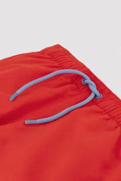 Bañador niño corto forro contraste rojo