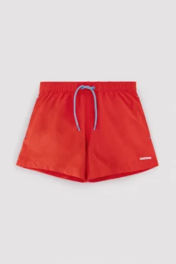 Bañador niño corto forro contraste rojo