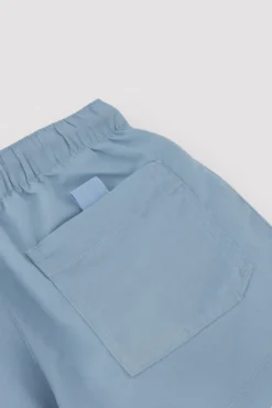 Bañador niño corto liso azul