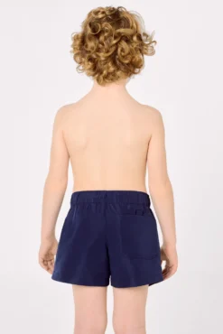 Bañador niño corto liso marino