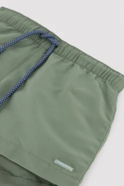 Bañador niño corto liso verde