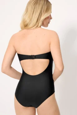 Bañador reductor bandeau con aro negro copa B