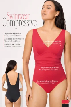 Bañador reductor Compressive rojo copa B