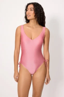 Bañador reductor con brillo rosa copa B