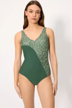 Bañador reductor hojas verde copa B