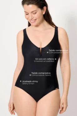 Bañador reductor negro copa C