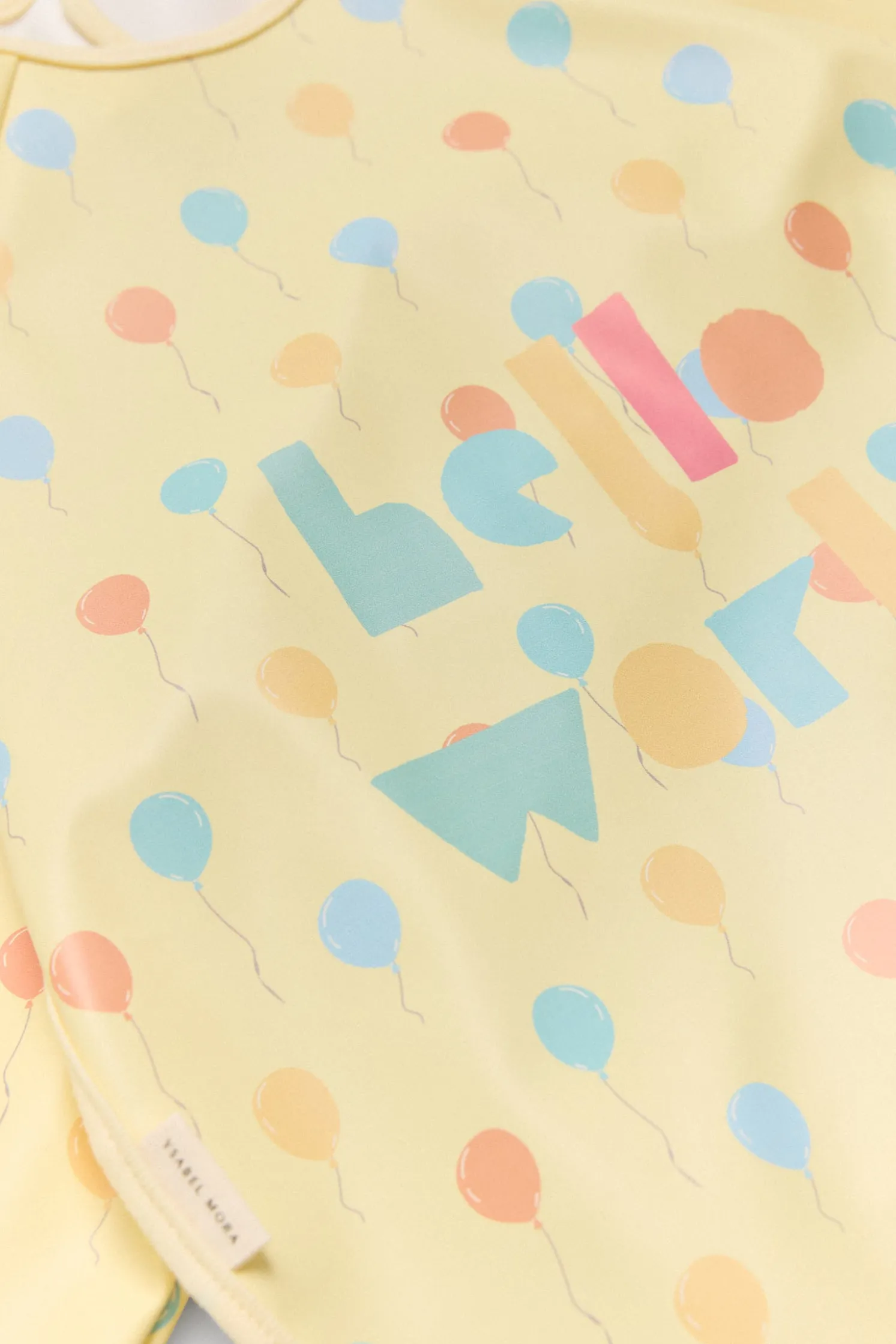 Babero bebé manga larga estampado Hello world