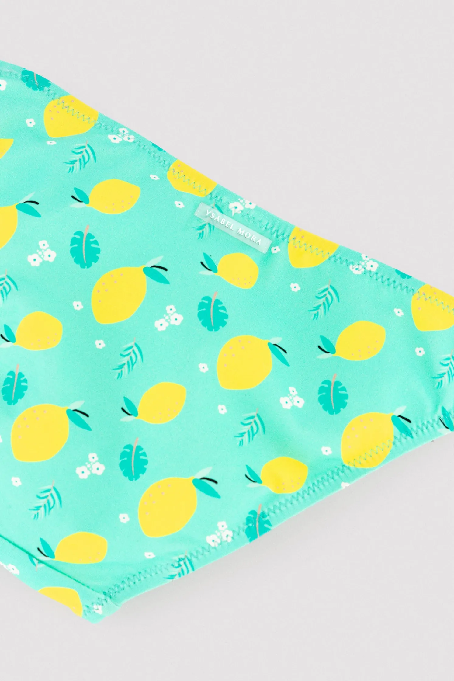 Bikini niña detalle volante estampado limones