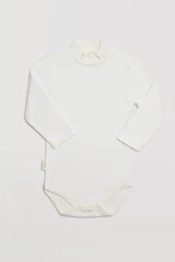 Body bebé básico cuello alto blanco